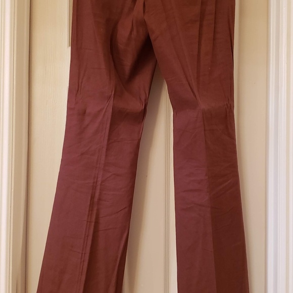 BCBG cognac colored linen bootcut pants - Picture 2 of 3